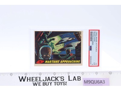 Martians Approaching #2 PSA GRADED 5 Mars Attacks 1962 Bubbles Inc Trading Card