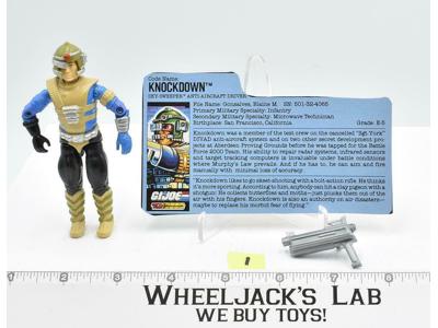 Knockdown #1 V1 100% Complete 1987 GI Joe ARAH Vintage Hasbro Action Figure