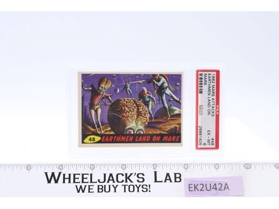 Earthmen Land on Mars #48 PSA GRADED 6 Mars Attacks 1962 Bubbles Trading Card