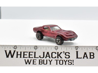 Custom Corvette Red 1968 Redline Hot Wheels Mattel Vintage RL