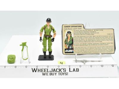 Lady Jaye #4 V1 100% Complete With Card GI Joe 1985 Action Figure Vintage Hasbro