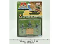 Army Attack Helicopters W/Armored Helipad 1989 V-ROCS Mega Force MOSC