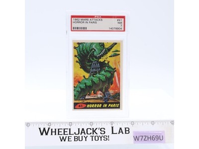 Horror in Paris #41 PSA GRADED 7 Mars Attacks 1962 Bubbles Inc Trading Card