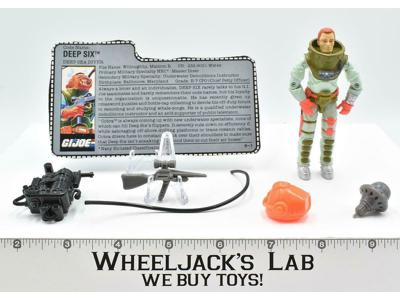 Deep Six V2 100% Complete 1989 GI Joe Vintage Hasbro Action Figure
