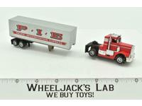 Electric Trucking US-1 RED Peterbuilt Semi W/P.I.E. Trailer HO Slot Car Tyco