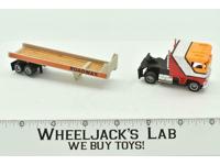 Electric Trucking US-1 Kenworth Cabover ORANGE Semi W/Flatbed HO Slot Car Tyco