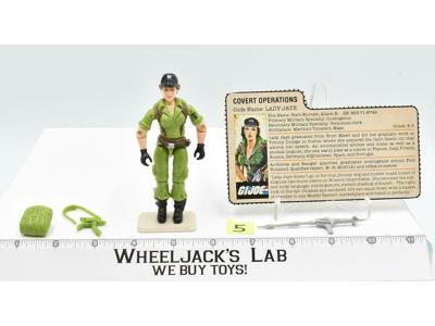 Lady Jaye #5 V1 100% Complete With Card GI Joe 1985 Action Figure Vintage Hasbro