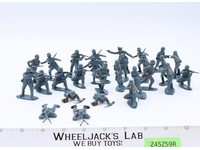 LOT Blue Gray Toy Soldiers Plastic Approx 2" Military