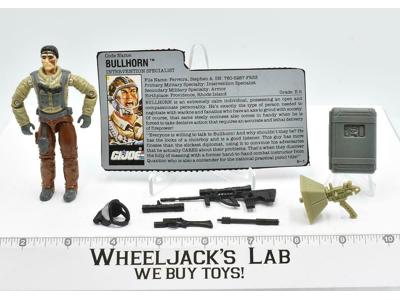 Bullhorn V1 100% Complete 1990 GI Joe Vintage Hasbro Action Figure