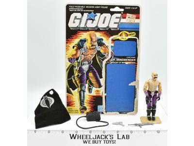 Dr. Mindbender V1 100% Complete W CARD 1986 GI Joe Hasbro Vintage Action Figure