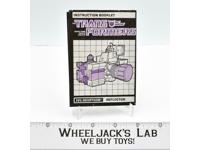 Reflector Action Figure Instruction Manual Booklet 1985 Hasbro G1 Transformers