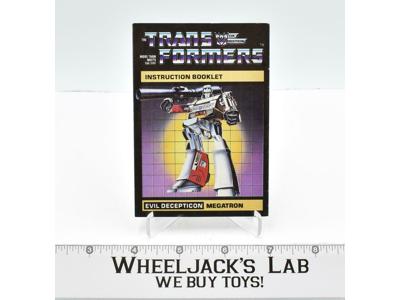 Megatron Action Figure Vintage Instruction Manual 1984 Hasbro G1 Transformers