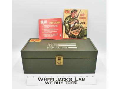 GI Joe WOODEN Footlocker W/Gear Tray 1964 Vintage Action Figure Accessory