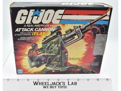 Flak Attack Cannon w/ Box Complete GI Joe 1982 Action Figure Hasbro Vintage