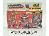 Jr Hero 3-pack Convoy Chrome Fortress Maximus Chromodome Transformers Takara