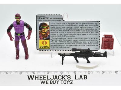 S.A.W.-Viper V1 100% Complete 1990 GI Joe ARAH Hasbro Vintage Action Figure