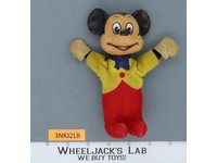 Vintage Disney Mickey Mouse Vinyl Rubber Face 6 inch Plush, Made in Japan 1960's