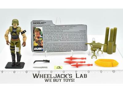 Backblast #2 V1 100% Complete 1989 GI Joe ARAH Hasbro Vintage Action Figure