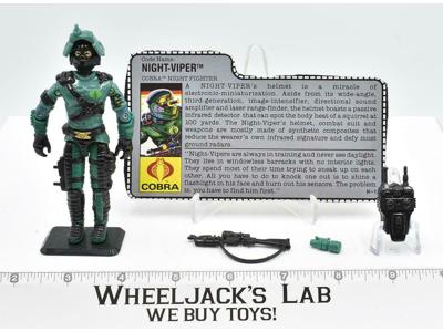 Night-Viper V1 100% Complete 1989 GI Joe ARAH Hasbro Vintage Action Figure
