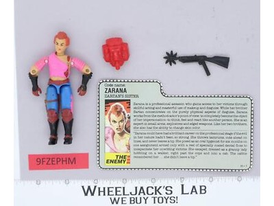Zarana V1 100% Complete G.I. Joe 1986 Hasbro Vintage Action Figure