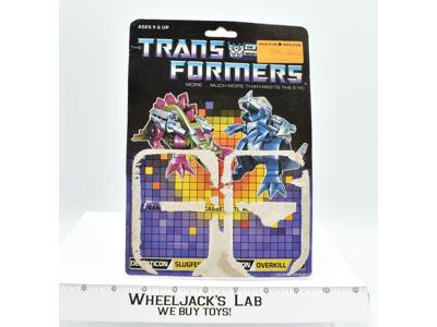 Slugfest &amp; Overkill Cardback 1987 Vintage Hasbro G1 Transformers Action Figure