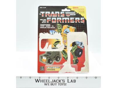 Brawn Cardback Vintage Hasbro 1984 G1 Transformers Action Figure
