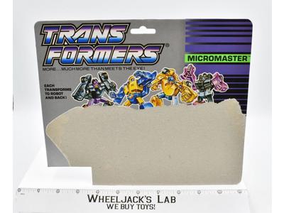 Sports Car Patrol Micromaster Cardback 1988 Vintage Hasbro G1 Transformers