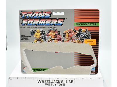 Construction Patrol Cardback 1989 Vintage Hasbro G1 Transformers Action Figure