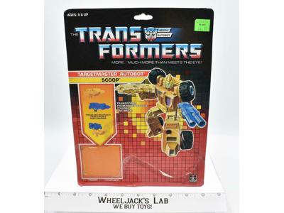 Scoop Cardback 1987 Vintage Hasbro G1 Transformers Action Figure
