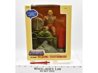 He-Man Talking Toothbrush MIB Masters Of The Universe He-Man 1984 Mattel Vintage