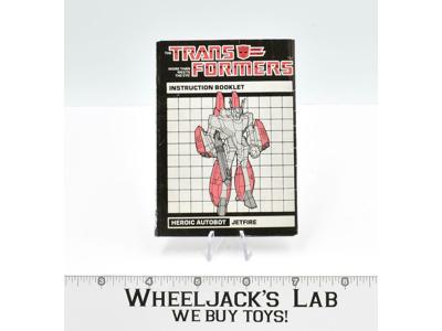 Jetfire Instructions Manual Booklet 1985 Hasbro G1 Transformers Vintage Figure