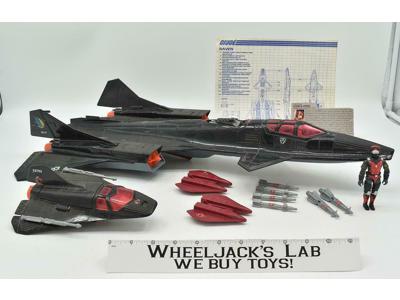 Cobra Night Raven SR-71 Blackbird Jet 100% Complete 1986 GI Joe Hasbro Vintage