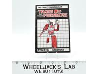 Hardhead Action Figure Instruction Manual Booklet 1987 Hasbro G1 Transformers