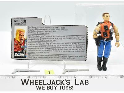 Mercer #1 V1 100% Complete 1987 GI Joe ARAH Vintage Hasbro Action Figure
