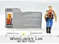 Mercer #1 V1 100% Complete 1987 GI Joe ARAH Vintage Hasbro Action Figure