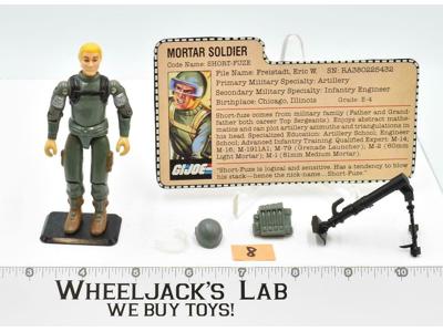 Short-Fuze #8 V1.5 Swivel Arms 1983 GI Joe ARAH Hasbro Vintage Action Figure