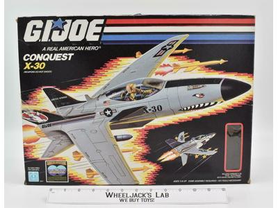 Conquest X-30 W/ Pilot 100% Complete W/Box GI Joe 1986 Vintage Action Figure