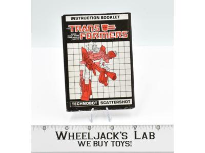 Scattershot Action Figure Instruction Manual Booklet 1987 Hasbro G1 Transformers