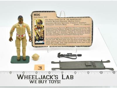 Doc #3 V1 100% Complete GI Joe 1983 Vintage Hasbro Action Figure