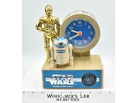 R2-D2 &amp; C-3PO Quartz Talking Alarm Clock 1980 Bradley Action Figure Vintage