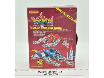 Blue &amp; Red Lions Voltron Defender of the Universe 1985 Matchbox NEW MIB