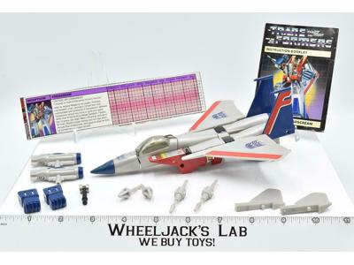 Starscream DIACLONE NO COO 100% Complete Vintage 1984 G1 Transformers Hasbro