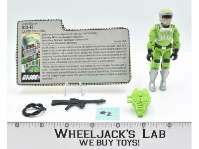 Sci-fi #2 100% Complete GI Joe V1 ARAH Vintage Hasbro 1986 Action Figure