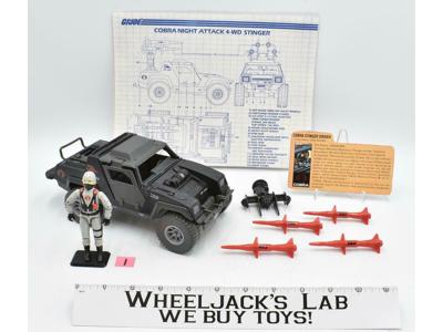 Cobra Night Attack #1 100% Complete Stinger 1984 Hasbro Vehicle Vintage GI Joe