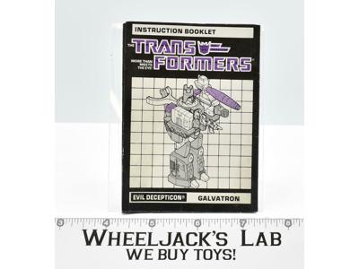 Galvatron Action Figure Vintage Instruction Booklet Manual 1986 G1 Transformers