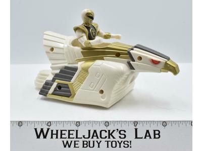 White Ranger W/Eagle Car Mighty Morphin Power Rangers MMPR 1995 Bandai