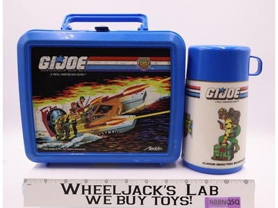 G.I. Joe Plastic Lunch Box w/ Thermos 1988 Hasbro Aladdin Brand Vintage