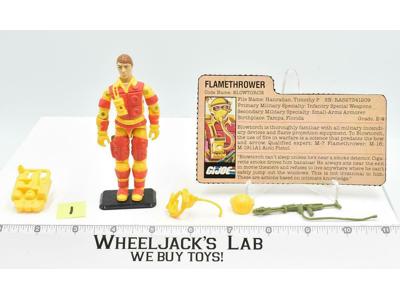Blowtorch #1 V1 100% Complete 1984 GI Joe Hasbro Vintage Action Figure