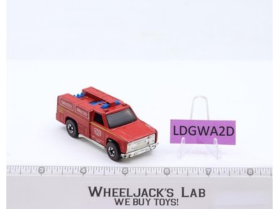 Emergency Squad Red Fire Truck Hot Wheels 1974 1975 Redline Mattel RL Vtg HK