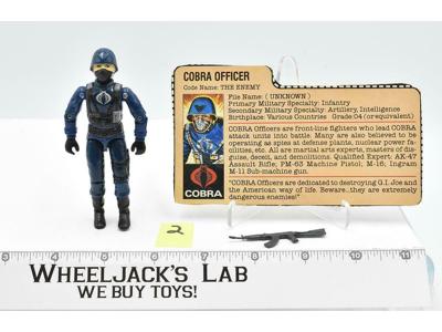 Cobra Officer #2 V1.5 Swivel Arms Complete 1983 GI Joe Hasbro Vintage Figure